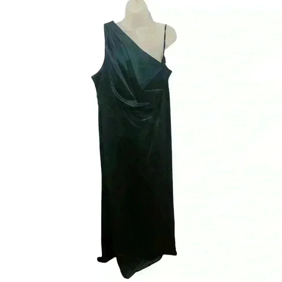 New Lovely One Shoulder Satin Trumpet Dress Size 22W - Picture 2 of 4